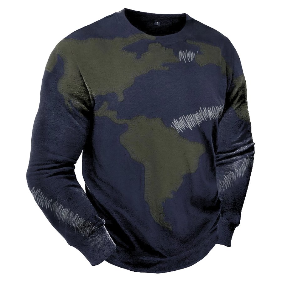 

Felpa Con Cappuccio Comoda Da Uomo Con Stampa Lavata Retrò Fashion Street