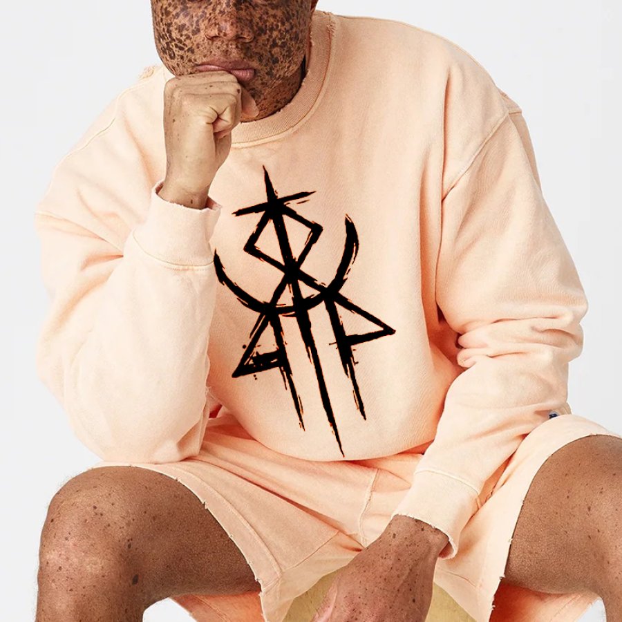 

Moletom Masculino Retrô Street Hip Hop Tamanho Grande Com Estampa Gráfica De Grafite