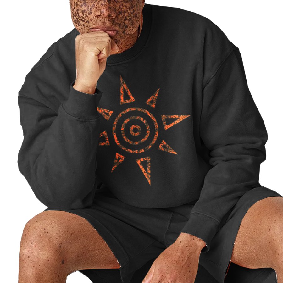 

Moletom Masculino Retrô Street Hip Hop Tamanho Grande Com Estampa Gráfica De Grafite