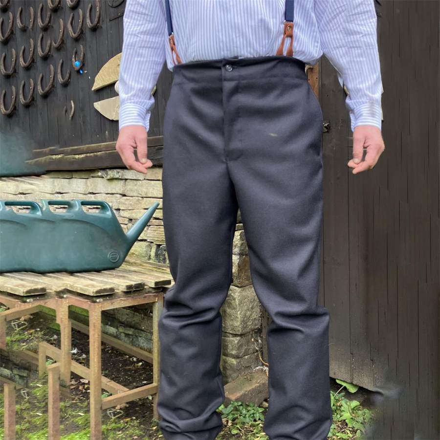 

Мужские брюки с высокой талией на подтяжках 1920-х годов 12 унций Farmer Work