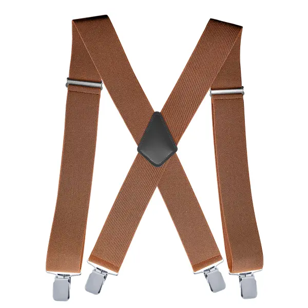 Men's 5cm Elastic Elastic Suspender Clip X Type Adjustable Suspenders - Fineyoyo.com 