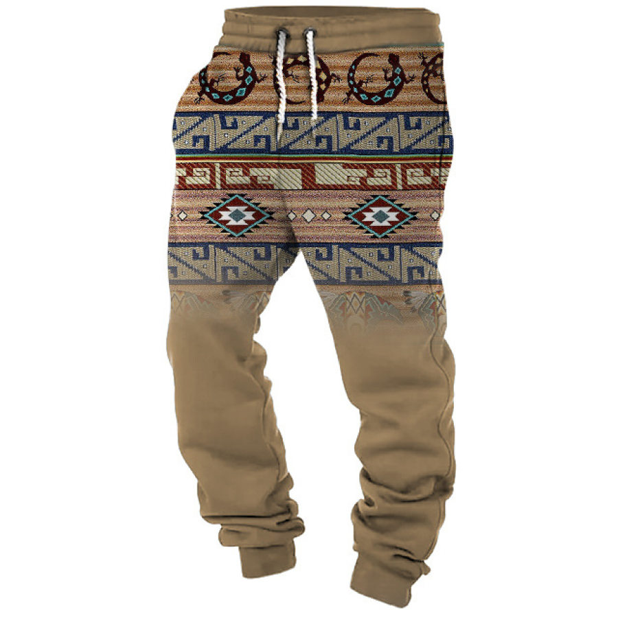 

Мужские спортивные штаны в стиле вестерн этнические ацтекские повседневные винтажные спортивные штаны