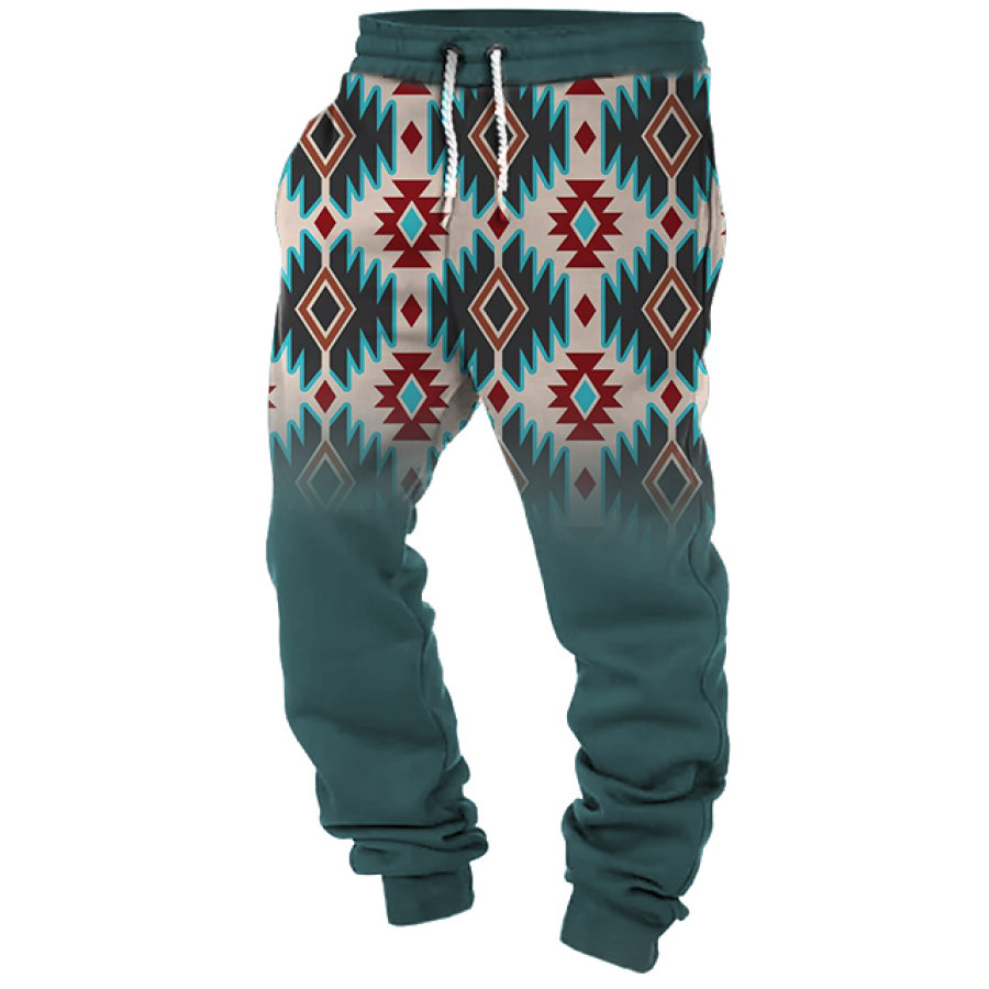 

Pantaloni Sportivi Da Uomo Western Ethnic Aztec Casual Pantaloni Sportivi Vintage