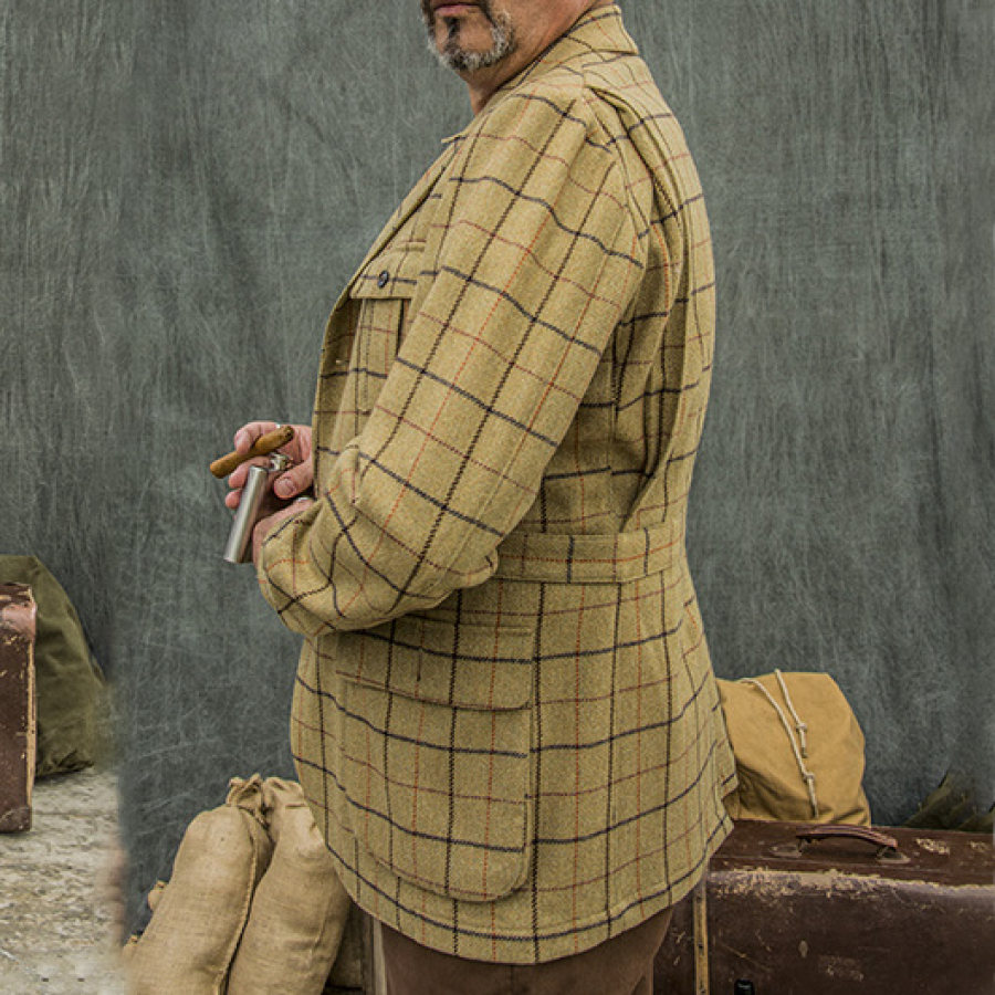 

Jaqueta Blazer Masculina 1936 Vintage Check Bege
