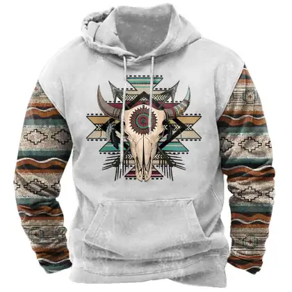Amazon.com: Southwest Santa Fe Indian Tribal Pattern Pullover Hoodie ...