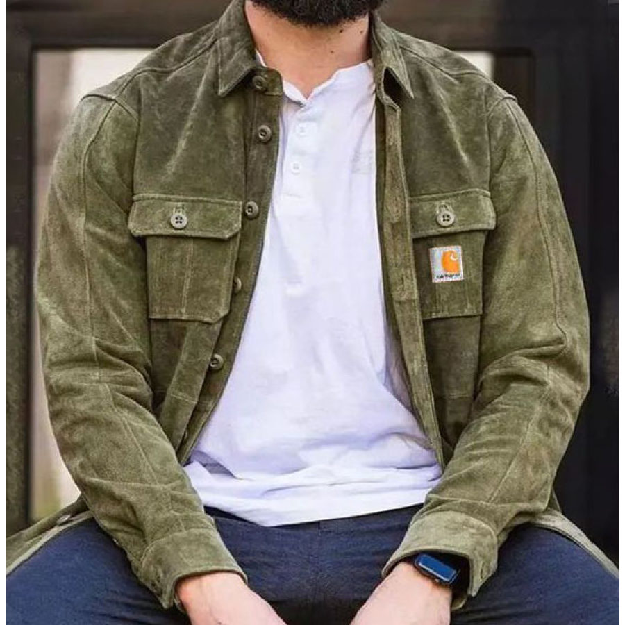 

Veste En Daim Vintage Pour Hommes En Plein Air Veste Tactique De Travail De Poche Vintage En Plein Air