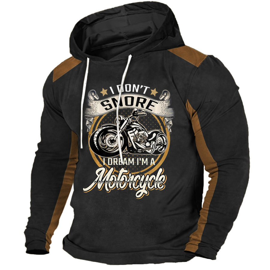 

Sudadera Con Capucha Para Hombre Vintage I Don't Snore I Dream I'm A Motorcycle Manga Larga Tops Diarios Negro