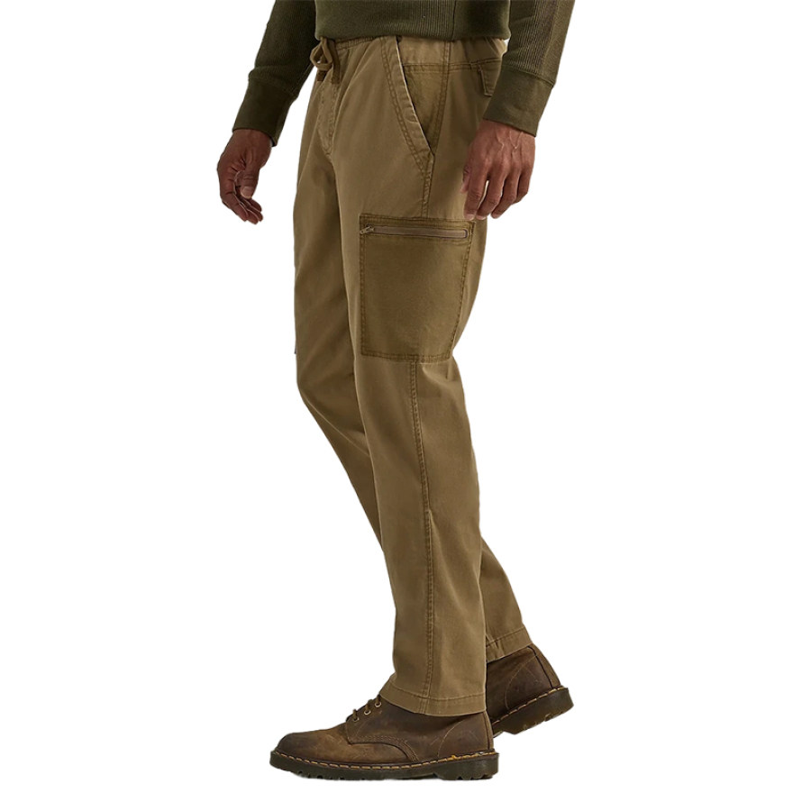 

Pantaloni Cargo Da Uomo Pantaloni Casual Elastici Con Tasca Con Cerniera Retrò