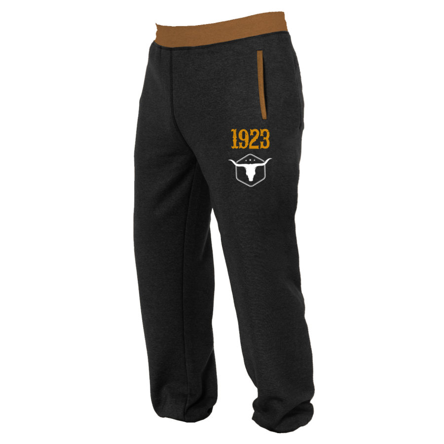 

Men's Sweatpants Vintage 1923 Yellowstone Casual Vintage Sports Pants Black