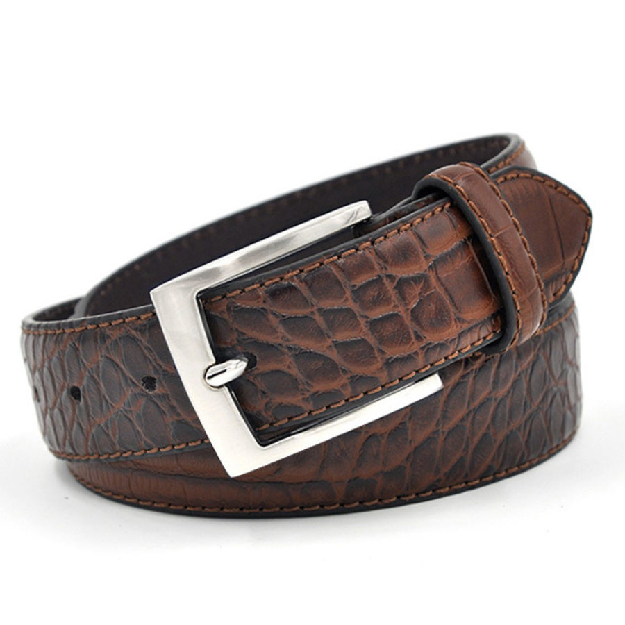 

Ceinture Pour Hommes Ceinture Décontractée En Cuir Pu Ceinture à Motif Crocodile