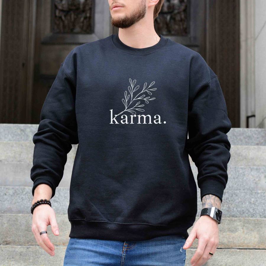 

Felpa Da Uomo Vintage Karma Aesthetic Manica Lunga Casual Top Quotidiano