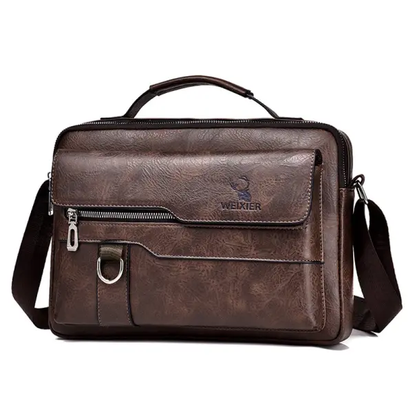 Men's Vintage Leather Shoulder Bag - Cotosen.com