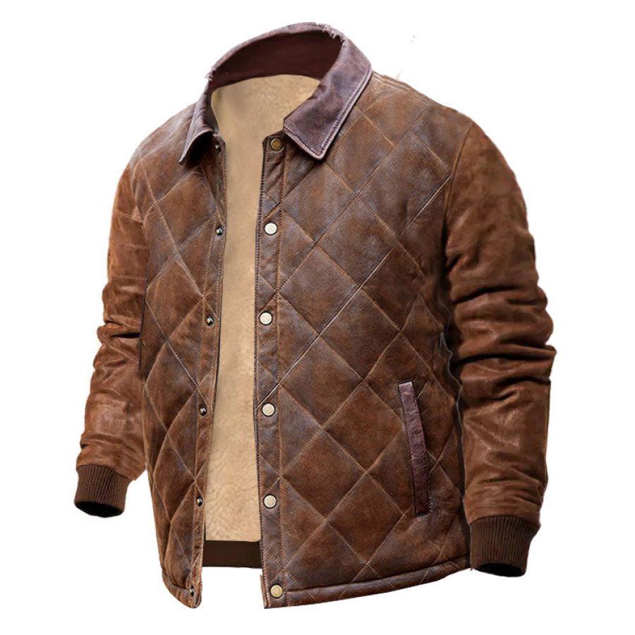 

Мужская флисовая рубашка кожаная куртка уличная морозостойкая мотоциклетная кожаная летная куртка