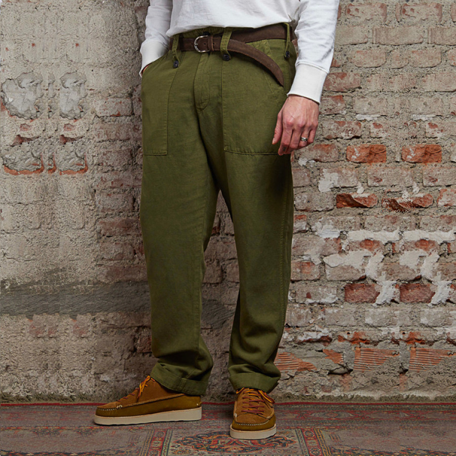 

Мужские брюки-карго в стиле ретро повседневные тактические повседневные рабочие брюки с несколькими карманами