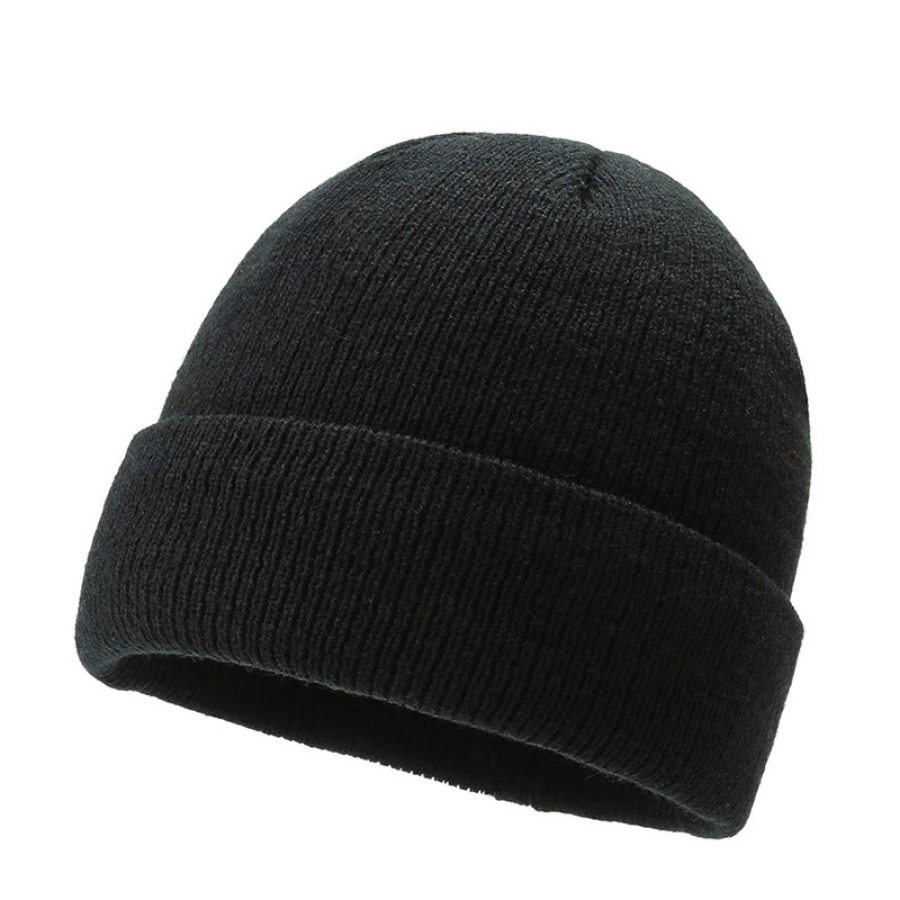 

Cappello Pullover In Tinta Unita Con Cappello Lavorato A Maglia E Cappello Caldo In Pile