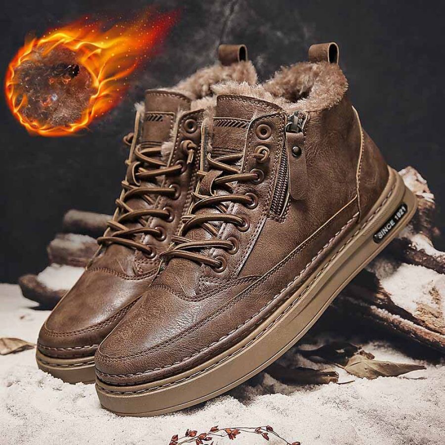 

Men's Shoes Fleece Casual Outdoor Daily Cloth Warm Boots