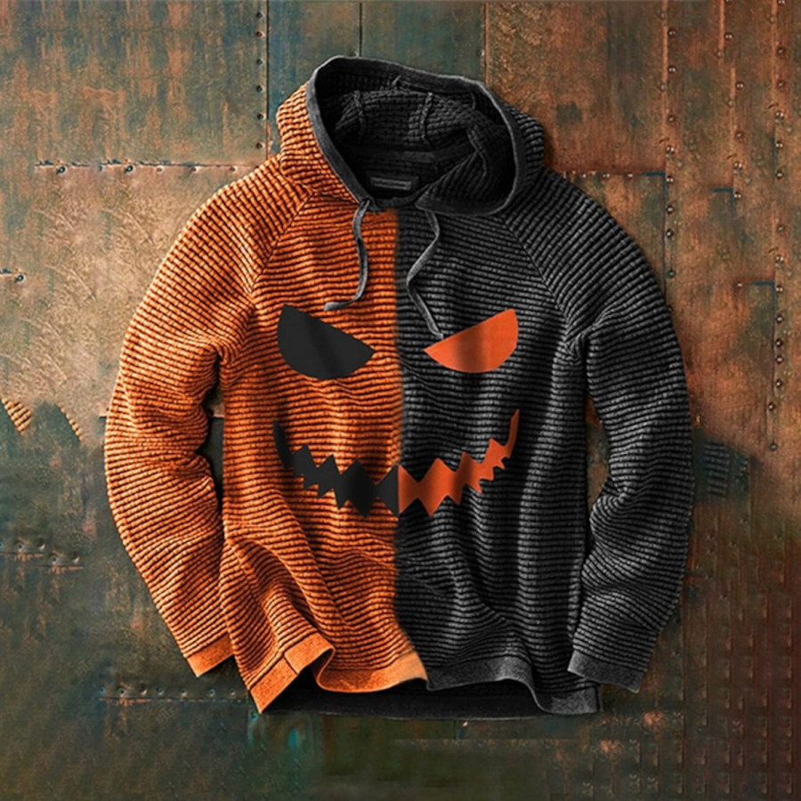 

Kürbis-Halloween-Hoodie Für Männer Halloween-Pullover Kürbis-Orange