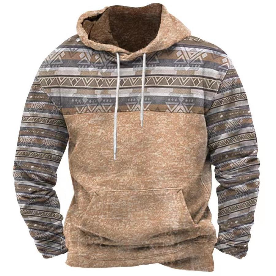 

Sudadera Con Capucha Con Estampado De Estilo Occidental Informal Al Aire Libre Para Hombre