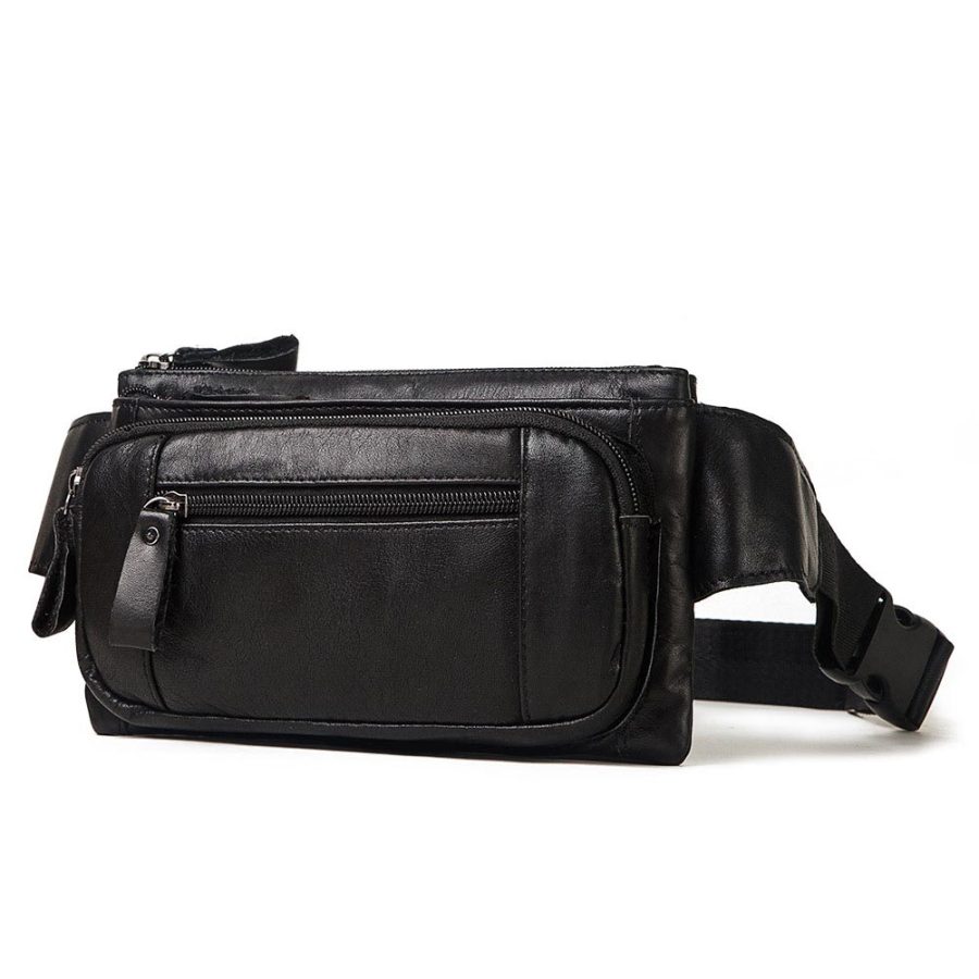 

Men's Waist Bag First Layer Cowhide Multifunctional Retro Crossbody Bag