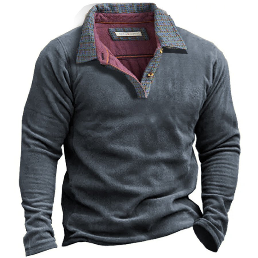 

Sudadera Térmica Táctica Con Cuello De Polo Para Hombre Al Aire Libre