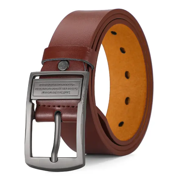 Men's Casual Retro Pin Buckle PU Leather Belt - Cotosen.com 