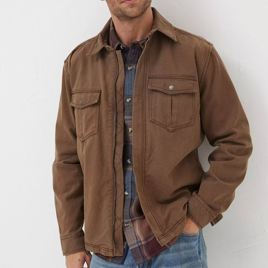 

Men's Vintage Canvas Jacket Shirt