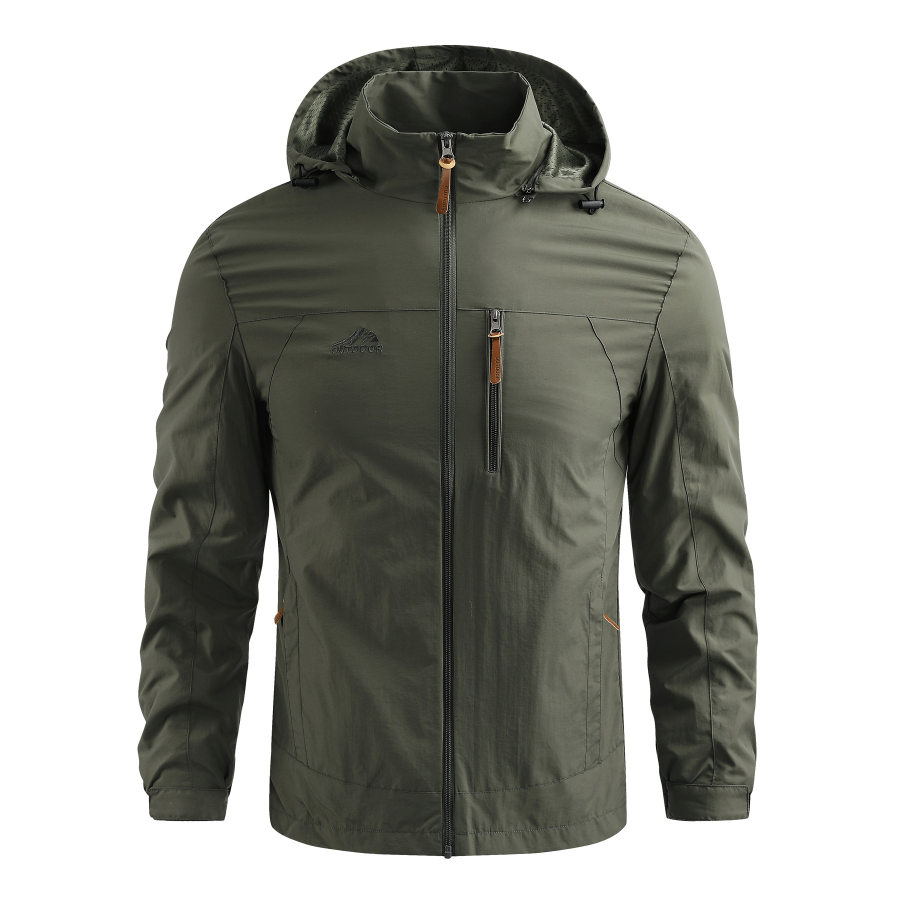 

Men's Quick-drying Jacket Hooded Windbreaker Outdoor Loose Windproof Breathable Casual Top Jacket