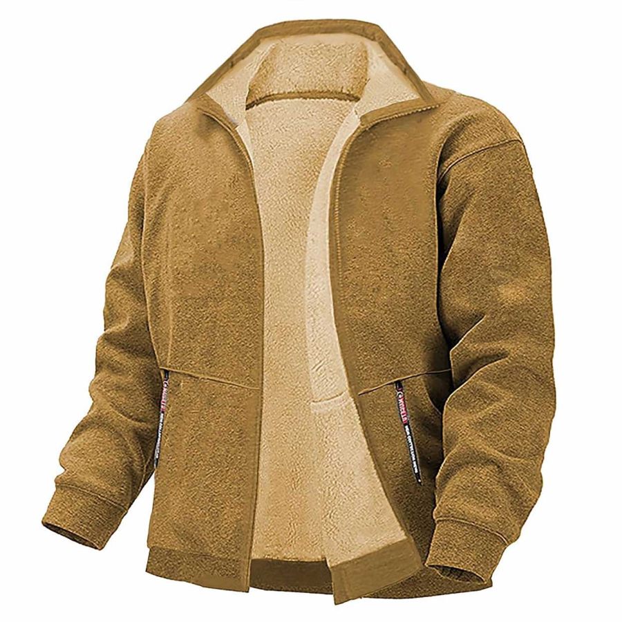 

Giacca Da Uomo Risvolto In Pile Vintage Outdoor Casual Capispalla Quotidiana