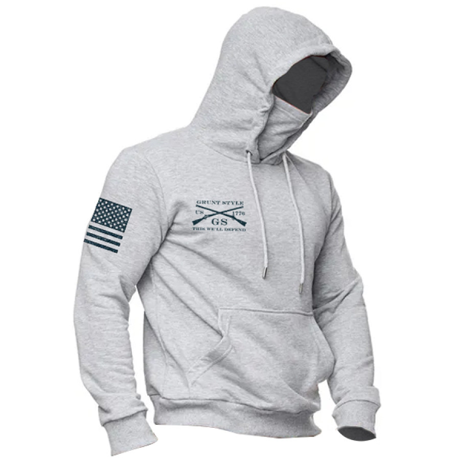 

Sudadera Con Capucha Ninja Con Bandera Estadounidense Para Hombre Sudadera Con Capucha Multicolor Que Cubre La Cara Una Sudadera Informal Elegante Y Cómoda Con Cordón