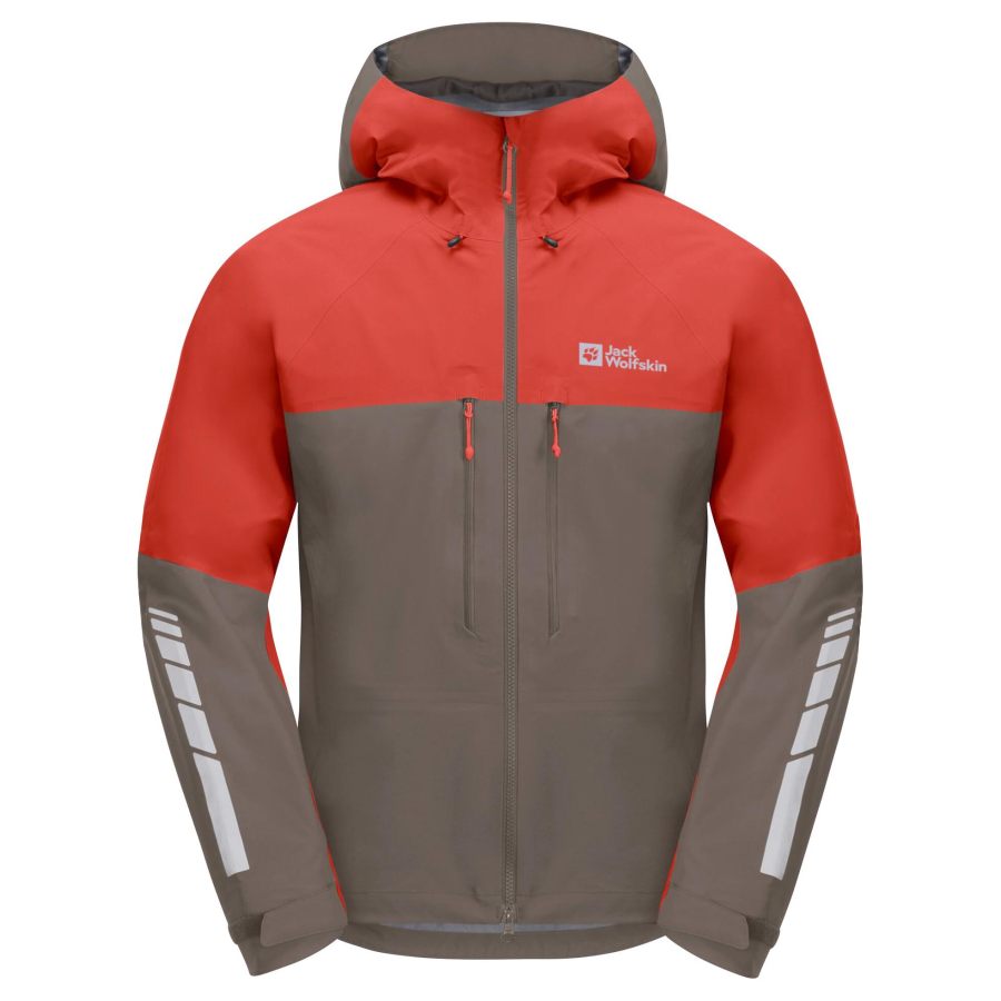 

Giacca Da Uomo Con Cappuccio Hardshell Impermeabile Antivento E Colorblock