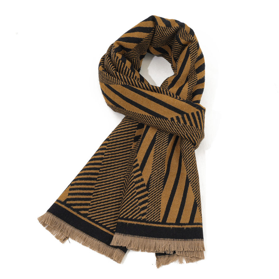 

Men's Zebra Print Jacquard Cashmere Scarf Shawl