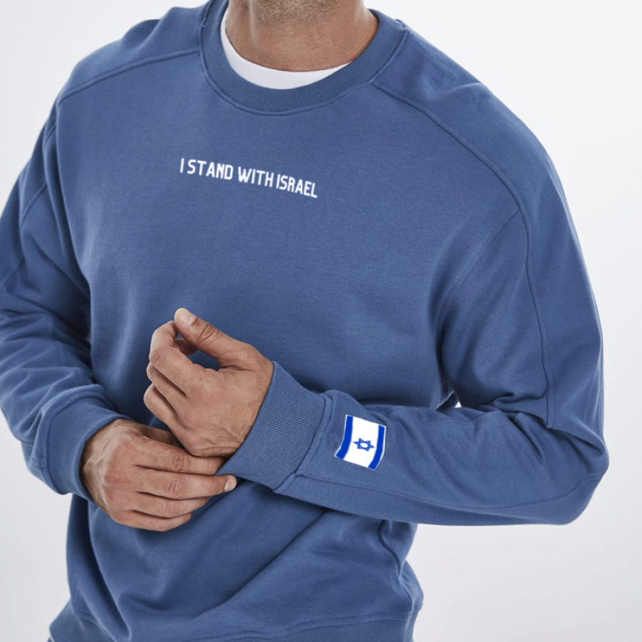 

Sweat-shirt Décontracté à Col Rond Pour Hommes I Stand With Israel