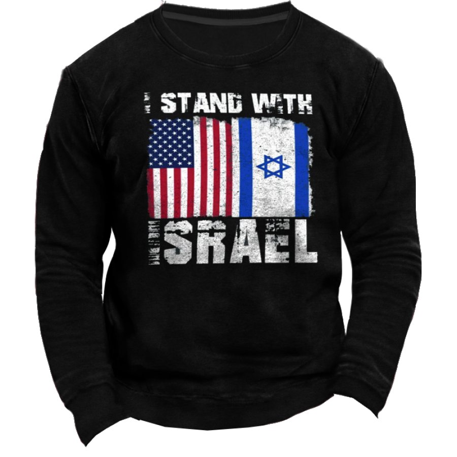 

„I Stand With Israel Stop Israel Attack“ Herren-Sweatshirt Mit Aufdruck