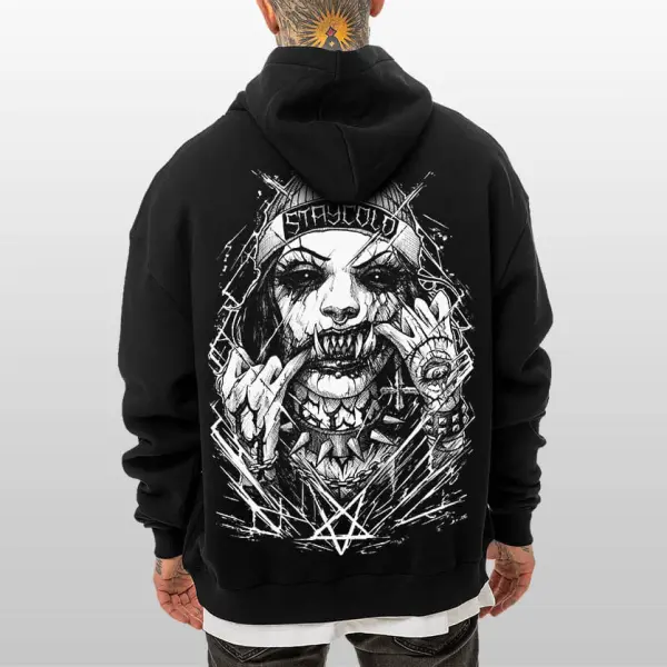 Men's Dark Attitude Eyes Oversize Hoodie