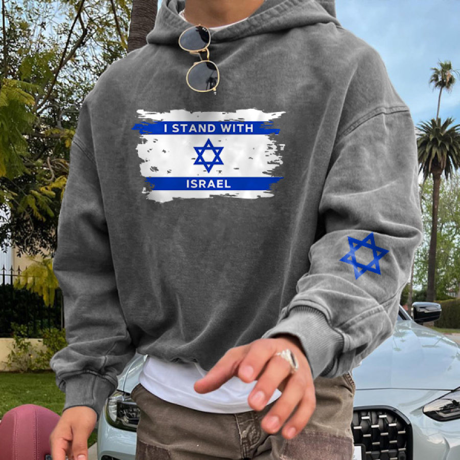 

Herren-Hoodie Mit „I Stand With Israel“-Aufdruck