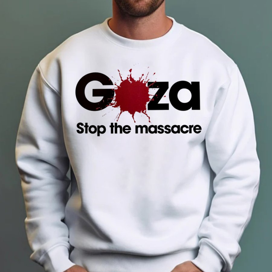 

Mettre Fin Au Siège Sur Gaza Sweat-shirt Palestine Libre Liberté Pour La Palestine Sweat-shirt Rétro Pour Hommes