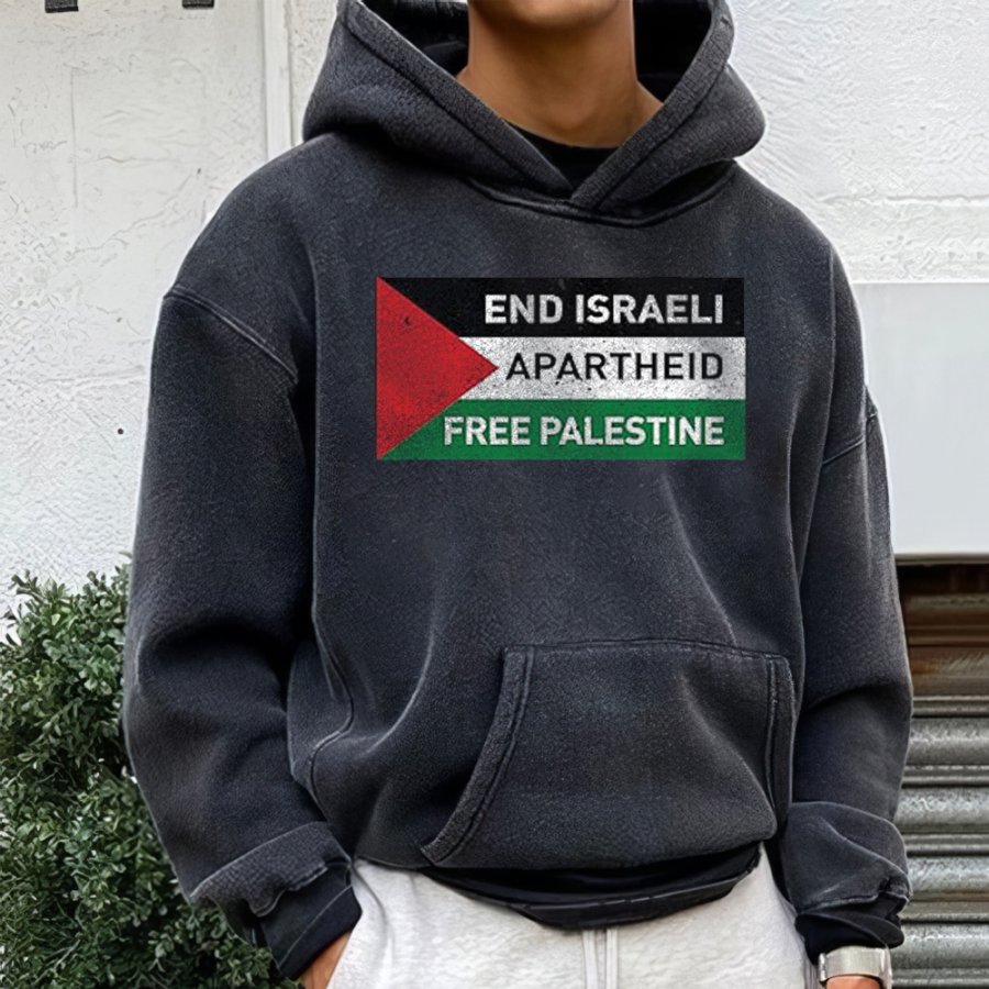 

Beenden Sie Die Besatzung. Free Palestine Hoodie. Freiheit Für Palästina. Retro-Herren-Hoodie