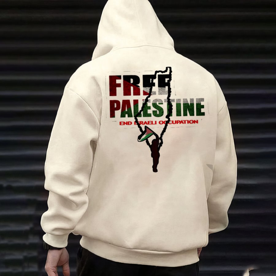 

End The Occupation Free Palestina Sudadera Con Capucha Libertad Para Palestina Retro Sudadera Con Capucha Para Hombre