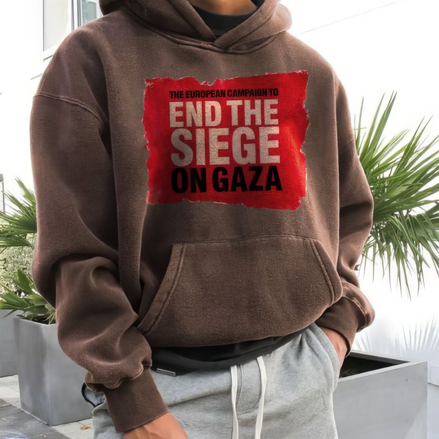 

Beenden Sie Die Besatzung In Gaza. Free Palestine Hoodie. Freiheit Für Palästina. Retro-Herren-Hoodie