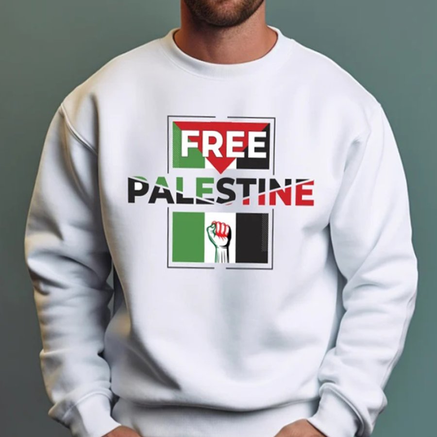 

Sweat-shirt Palestine Gratuit Liberté Pour La Palestine Sweat-shirt Rétro Pour Hommes