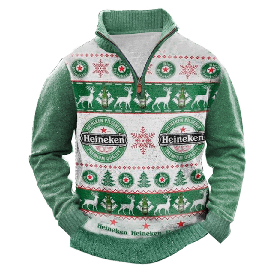 

Busch Classic Ugly Christmas Sudadera Con Cuello Alto Y Cremallera De 1/4