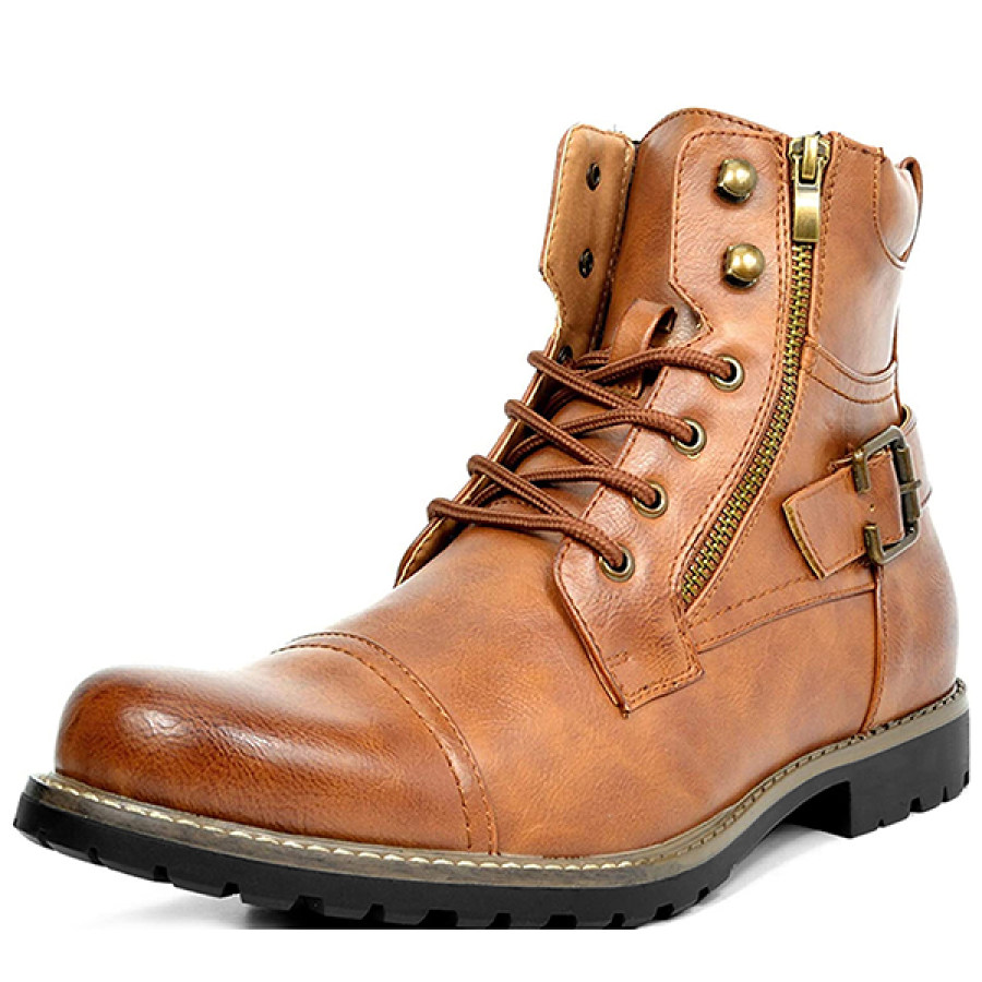 

Botas Martin De Motocicleta De Caña Alta Retro Telégrafo Para Hombre