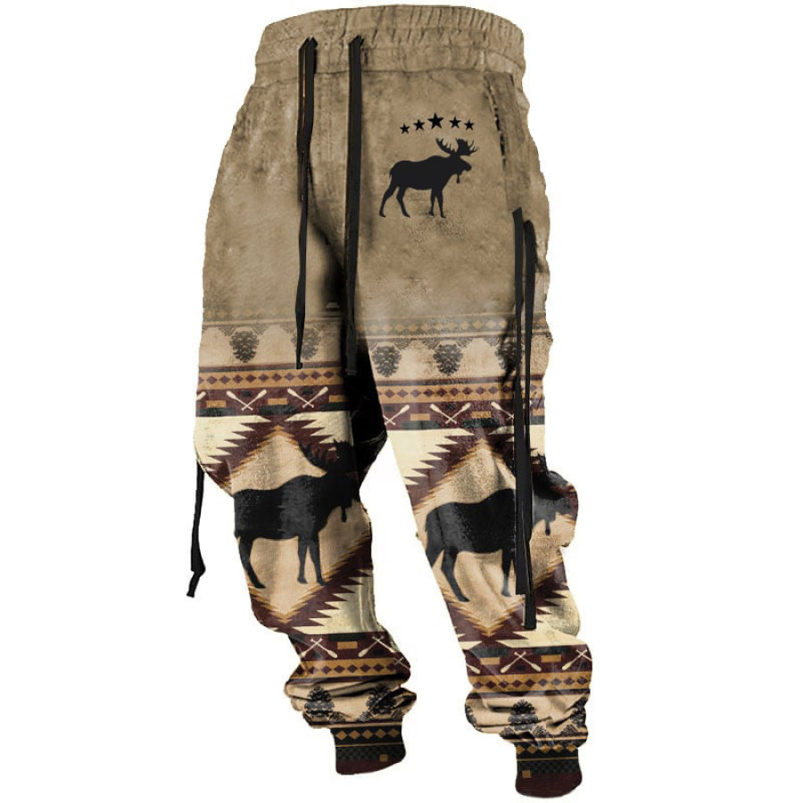 

Pantalones Deportivos Con Estampado étnico De Moose Creek Vintage Para Hombre Al Aire Libre