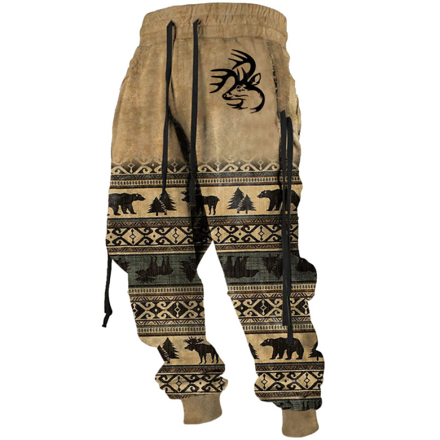 

Pantalon De Survêtement à Imprimé Ethnique Vintage Moose Creek Pour Hommes