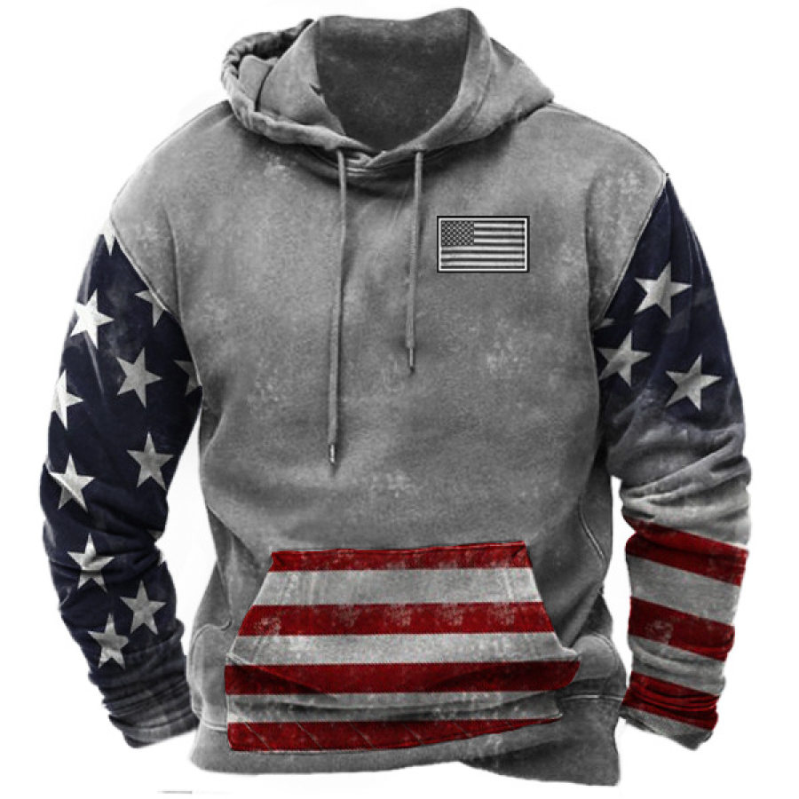 

Sweat à Capuche Vintage Drapeau Américain Pour Homme