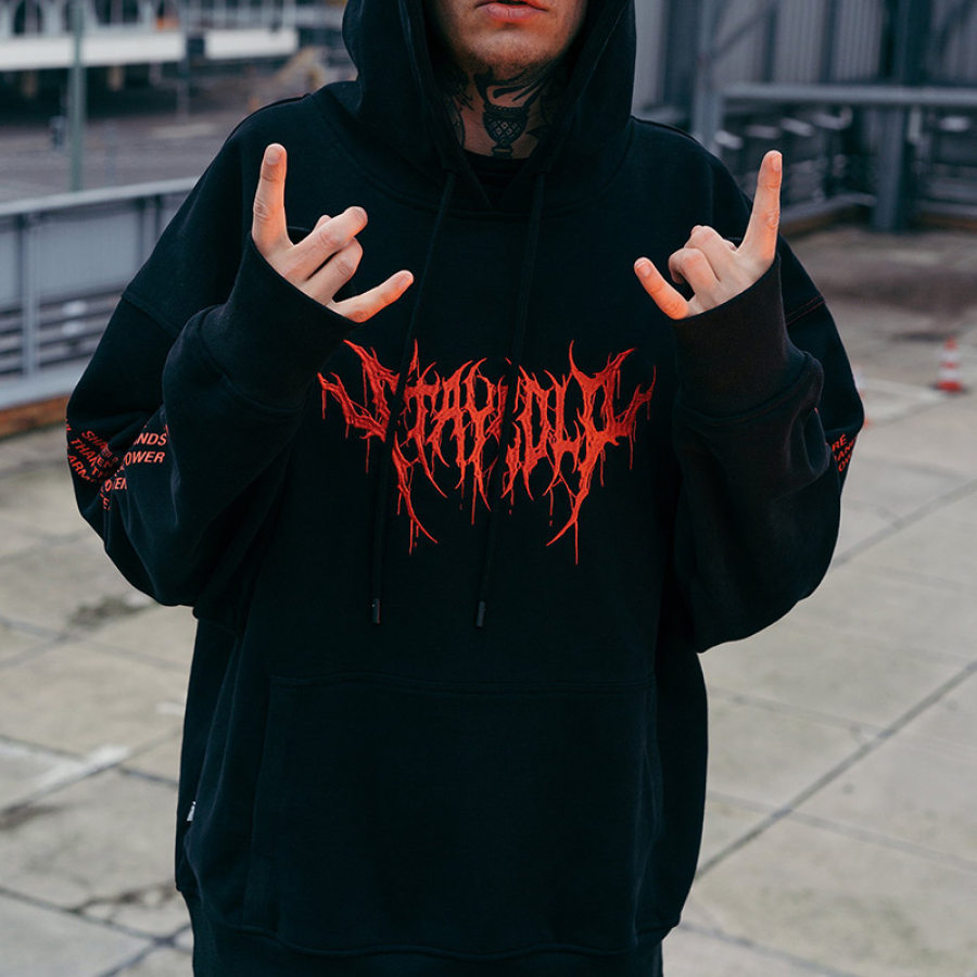 

Evil Blood Oversize Kapuzenpullover Mit Großem Muster