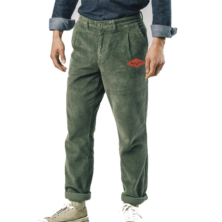 

Vintage-Cargohose Aus Cord Für Herren Mit Großen Taschen