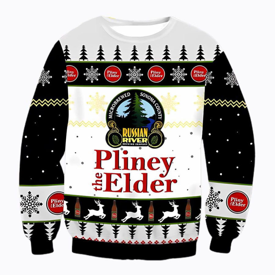 

Herren-Sweatshirt „Pliney The Elder Beer“ Mit 3D-Druck Und Hässlichem Weihnachtsmotiv