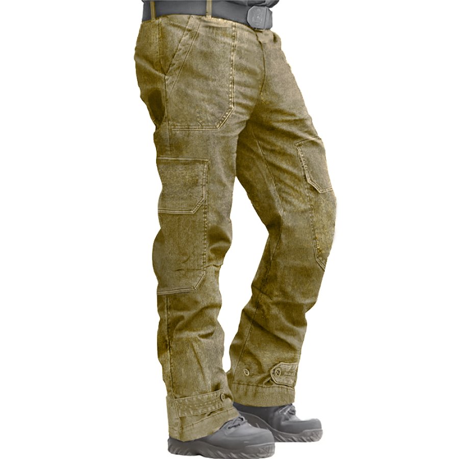 

Men's Tactical Buttoned Hem Casual Pants