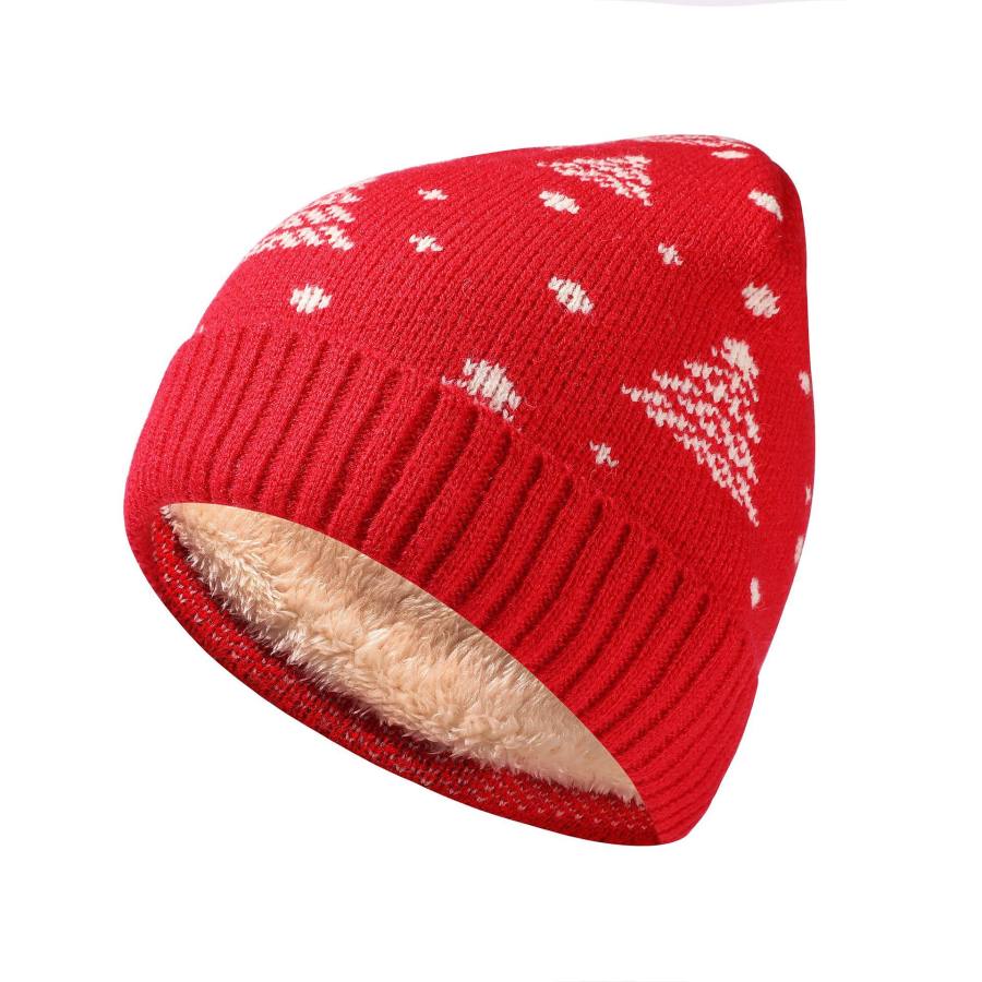 

Рождественская флисовая теплая утолщенная шапка